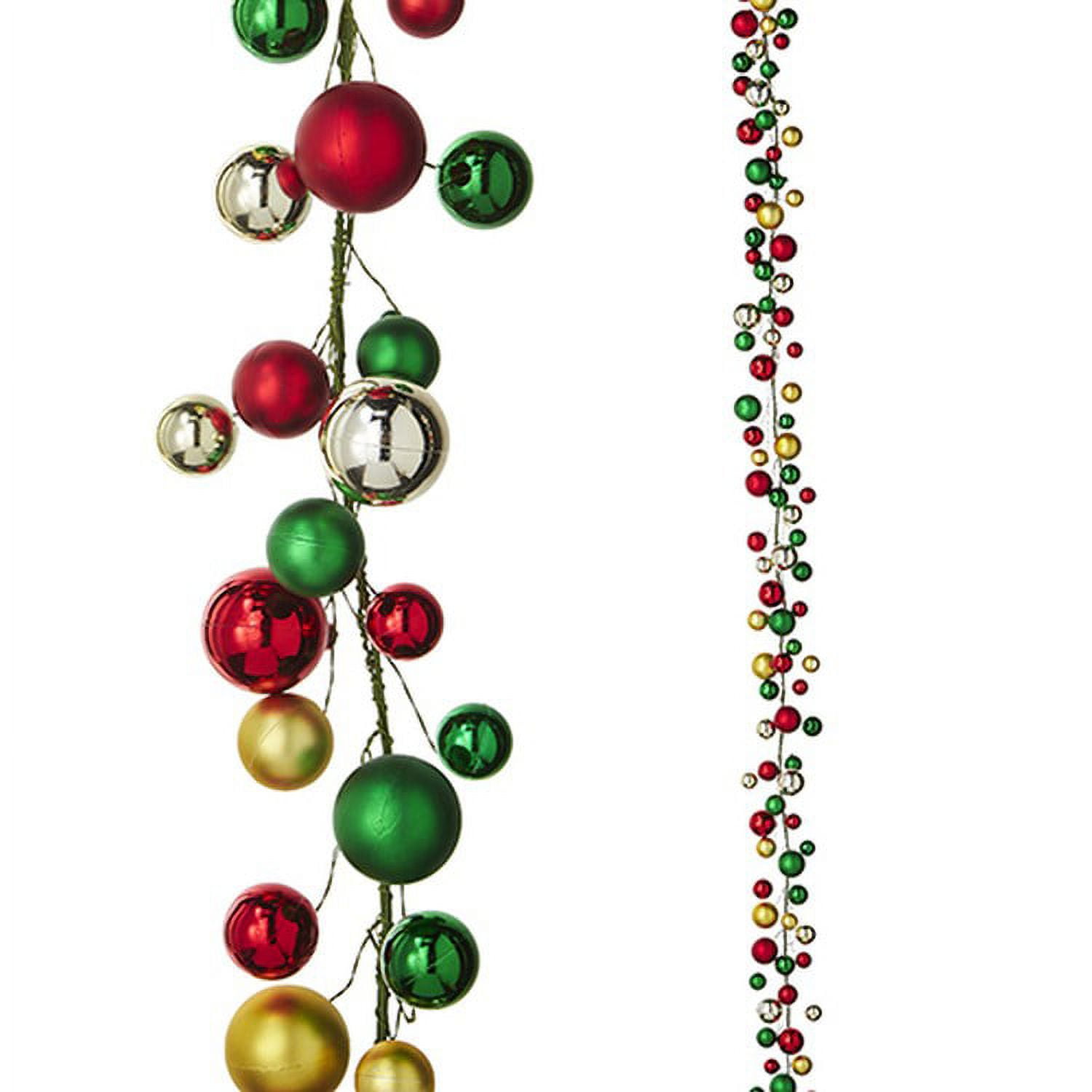 Raz 4' Red Berry Ball Christmas Tree Garland, Raz Imports