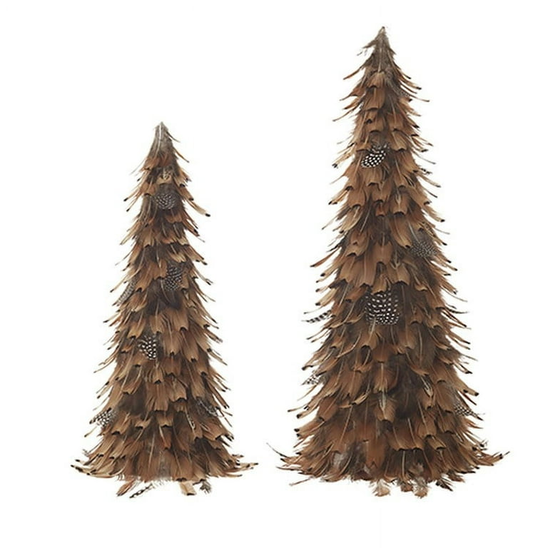 Raz Imports 2022 Christmas At The Lodge 18 Natural Feather Trees