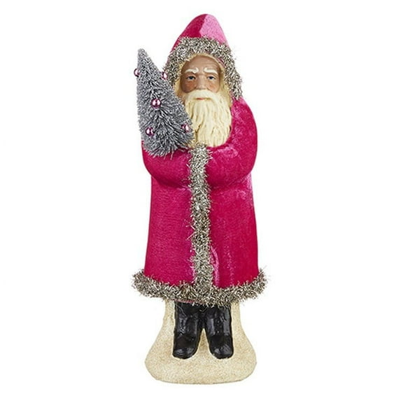 Raz Imports 2022 Collected Christmas 12" Pink Velvet Santa