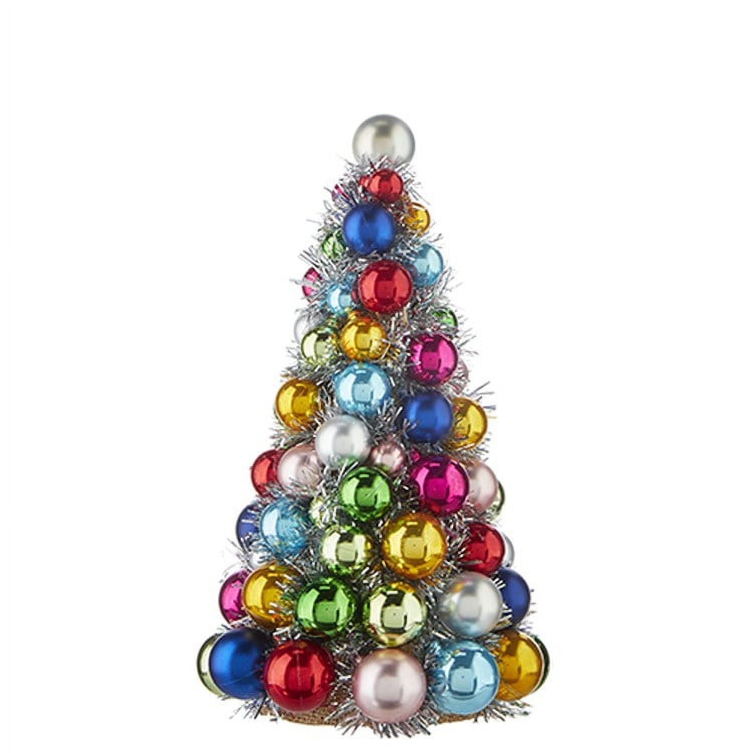 Multicolored Shatterproof Ball Ornament Christmas Tree, 13 Inches