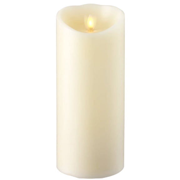 Raz Imports 4"X9" Moving Flame Ivory Pillar Candle