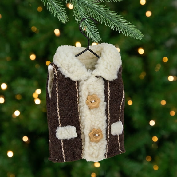 Raz Imports 5.25" Winter Vest on Hanger Christmas Ornament - Gray