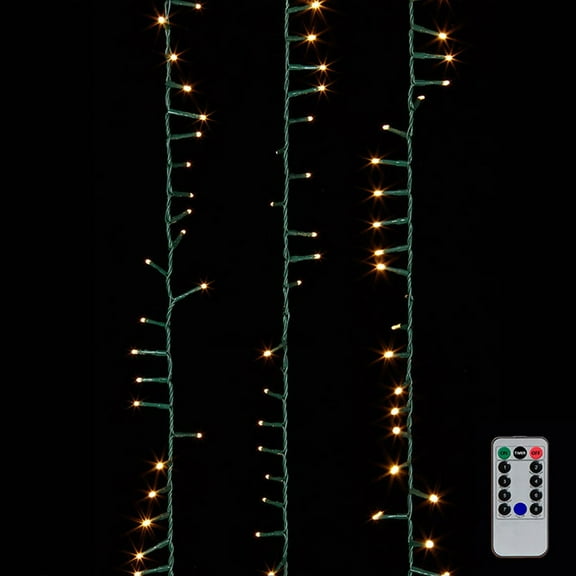 Raz Imports 73.8' Snake Garland Green Wire, 1000 White Lights with Remote