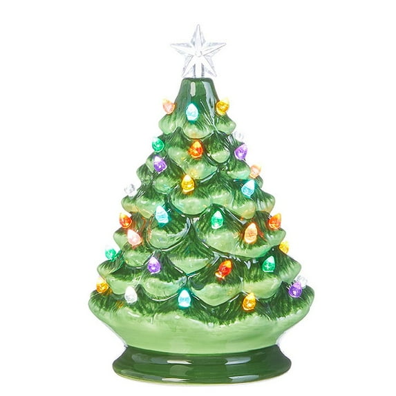 Raz Imports Happy Hollydays 8" Vintage Lighted Tree