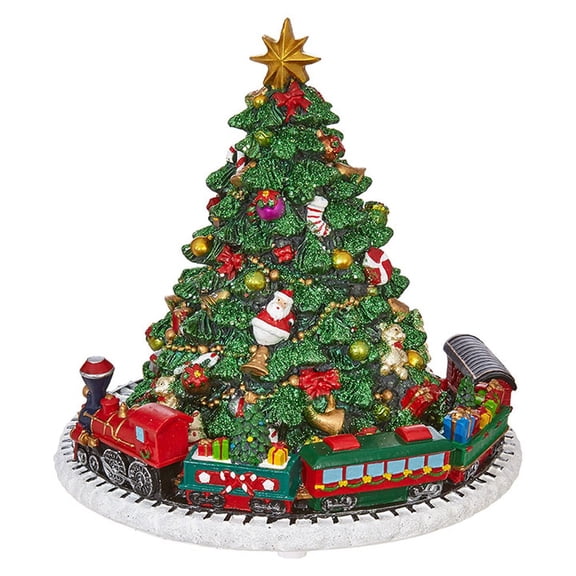 Raz Imports Nutcracker Traditions 6.25" Animated Musical Tree with Train