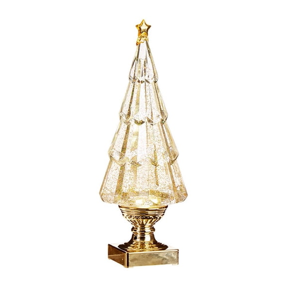 Raz Imports Star Of Wonder 13.75" Lighted Tree with Gold Swirling Glitter