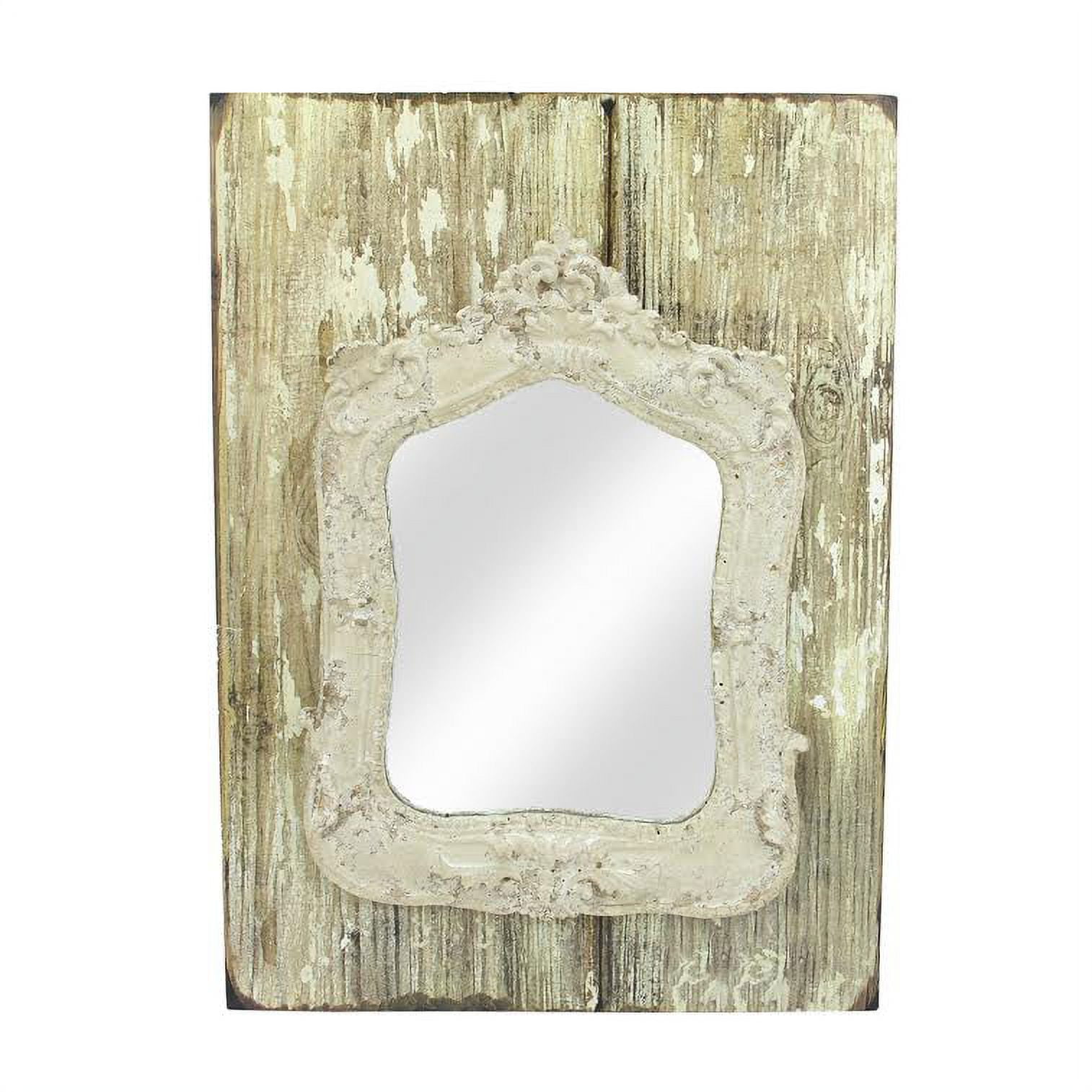 Victorian Style Brown Wooden Wall Mirror with Antique Detailing