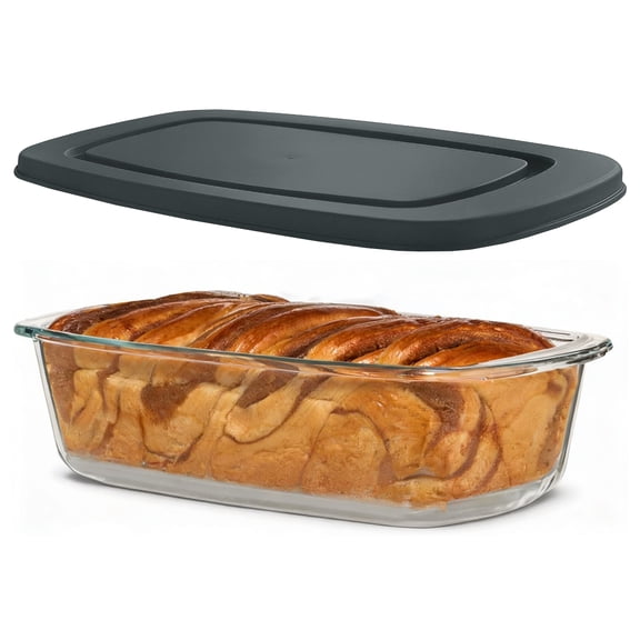 Razab 1800 ML/1.9 Qt/7.6 Cups Large Glass Loaf Pans with Lids10 x 5in Bread Baking Pans, Bpa Free with Easy-Grip Handles