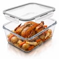 thumbnail image 1 of Razab 2700ML / 91oz / 11.5 Cups Large Glass Food Storage Containers with Lids - Glass Meal Prep Containers for Roasting & Storing Leftover, 1 of 9