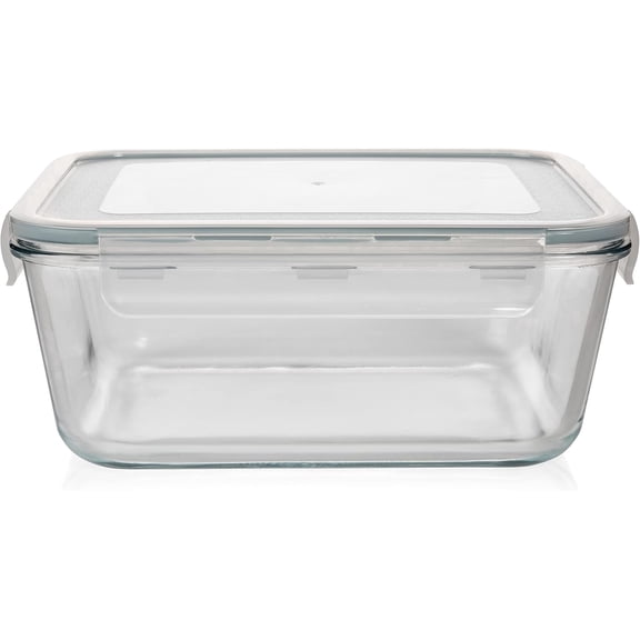Razab 2700ML / 91oz / 11.5 Cups Large Glass Food Storage Containers with Lids - Glass Meal Prep Containers for Roasting & Storing Leftover