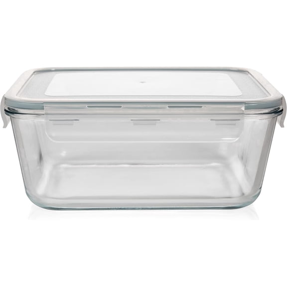 Razab 2700ML / 91oz / 11.5 Cups Large Glass Food Storage Containers with Lids - Glass Meal Prep Containers for Roasting & Storing Leftover