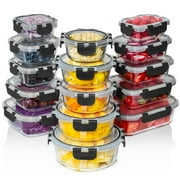 Razab 30 PC Glass Food Storage Containers with Lids, Leakproof Reusable Meal Prep Containers for Lunch and Leftovers