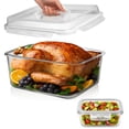 thumbnail image 1 of Razab 6500ML & 520ML Extra Large Glass Food Storage Containers with Lids - Leakproof Meal Prep Containers with Lids for Roasting & Storing Leftover, 1 of 9