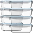 thumbnail image 1 of Razab Glass Food Storage Containers with Lids 30 Oz 16 Pc (Set of 8) Airtight Large Reusable Leak Proof BPA Free Food Prep Containers Freezer to Oven Safe, 1 of 10