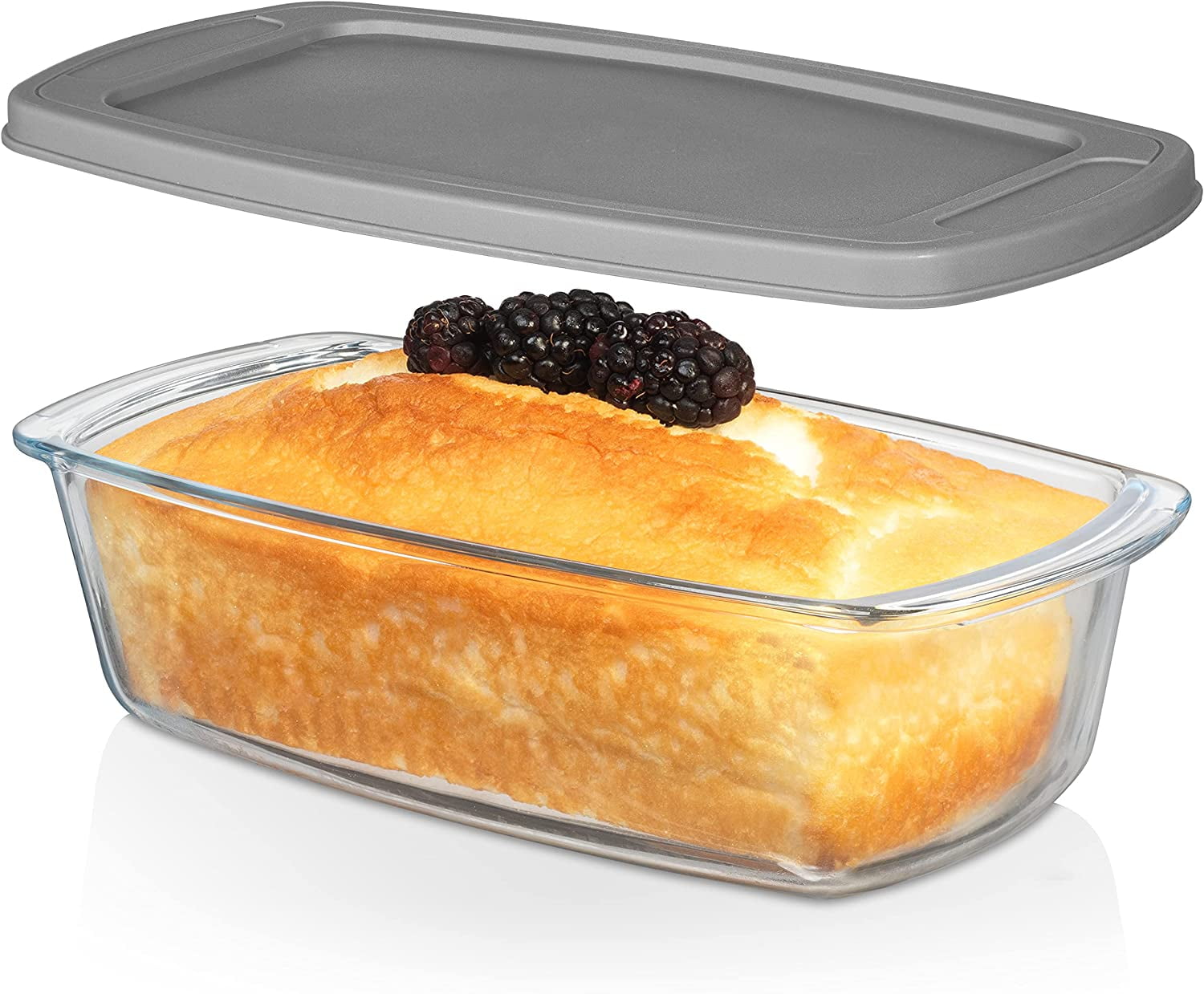 Razab LARGE 7.6 Cups/1800 ML/1.9 Qt Glass Loaf Pan with Lids Meatloaf