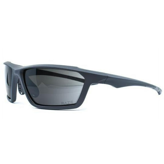 Raze Eyewear Prime Golf Sport Riding Polarized Sunglasses Black Frame w/ HD Amber Lenses (Black Frame Smoke Lens)