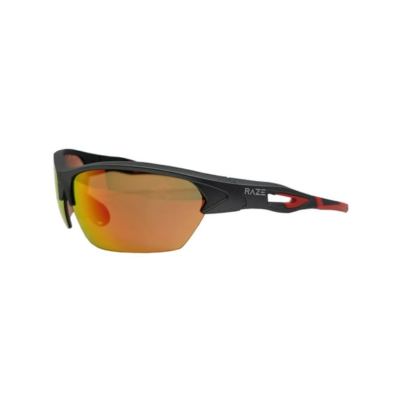 Raze Eyewear Pursuit Golf Sunglasses, Gray Frame/Orange Mirror Lens -