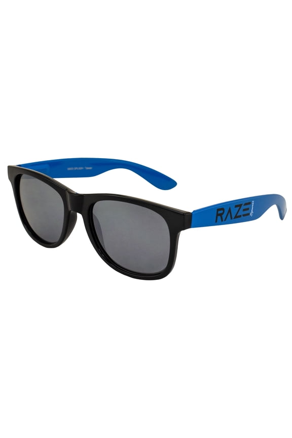 Eyewear Splash Beach Sunglasses Motorcycle Riding Glasses for Men or Women Black/Navy Blue Gloss Frame with Smoke Lenses