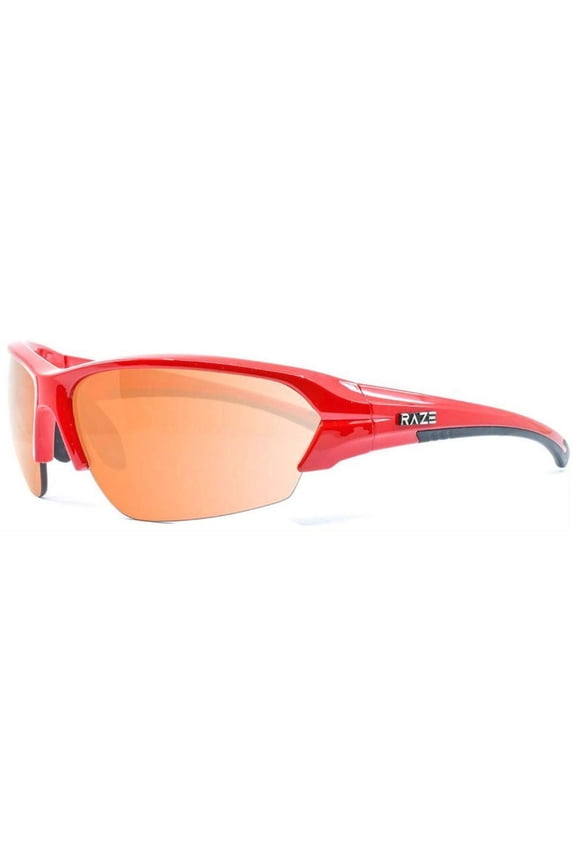 Eyewear X-Drive Golf Sunglasses, Red Frame/Amber Lens -