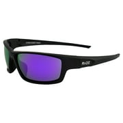 Raze Eyewear Z-COAST Sport Sunglasses Sun Unbreakable (Black Polarized/Purple)