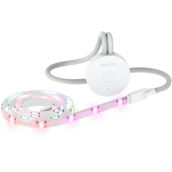 Razer Aether Light Strip: 6.56 ft - Chroma RGB LED Strip - Bluetooth - Works with Amazon Alexa, Google Home Gamer Room App for Unified Control - Flexible Design & Easy to Extend