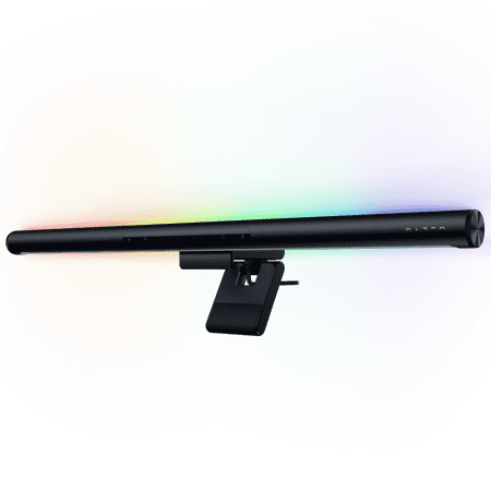 Razer Aether Monitor LED Light Bar Front & Back Lighting Wide Natural Illumination, Fits Most Monitor Sizes, Chroma RGB, Works with Alexa, Google Home, Razer Gamer Room App for Unified Control
