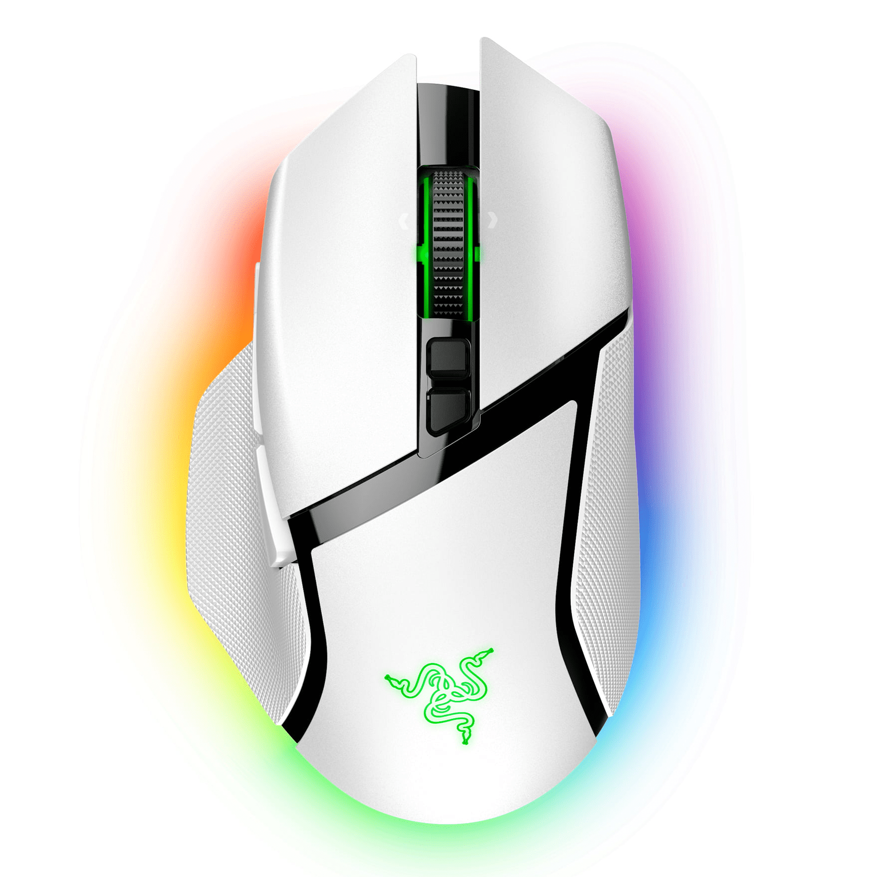 Razer Basilisk V3 Pro Wireless Gaming Mouse, HyperScroll Tilt Wheel,  2.4Ghz, Bluetooth, RGB, White