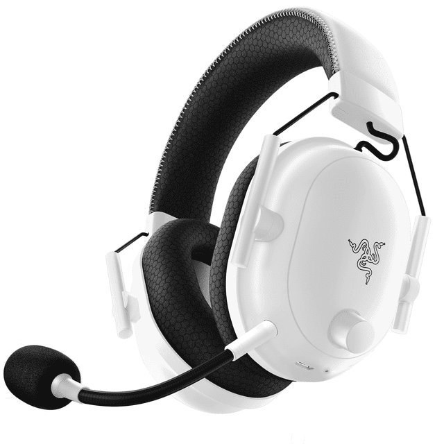 Razer BlackShark V2 Pro Wireless PC Gaming Headset, 2.4GHz, BT, HyperSpeed Wireless, 70Hr Battery, 320g, White