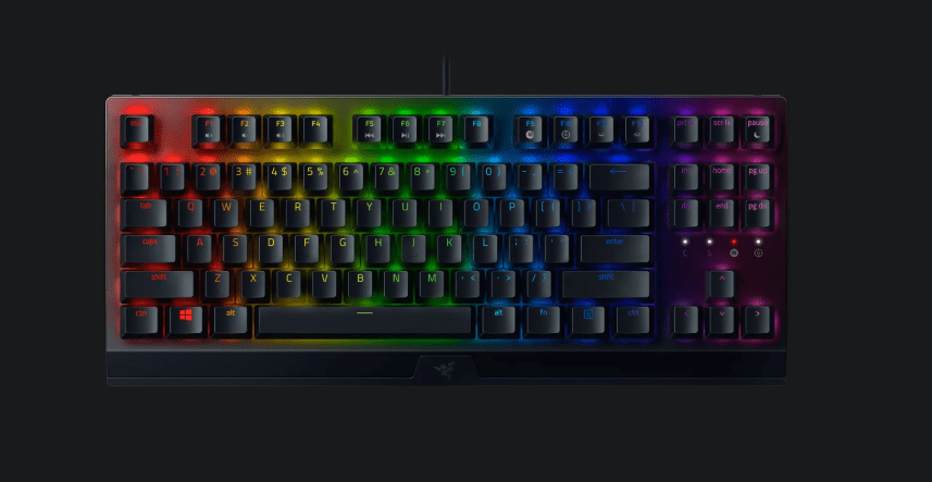 Pre-Owned Razer BlackWidow V3 Tenkeyless Compact Mechanical Gaming Keyboard - Green Switch