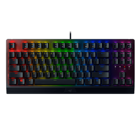 Razer - BlackWidow V3 TKL Wired Mechanical Green Clicky Tactile Switch Gaming Keyboard with Chroma RGB Backlighting - Black