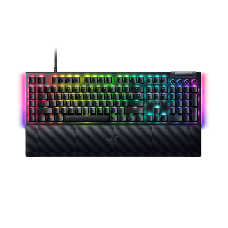 Razer - BlackWidow V4 Full Size Wired Mechanical Green Switch Gaming Keyboard with Chroma RGB - Black