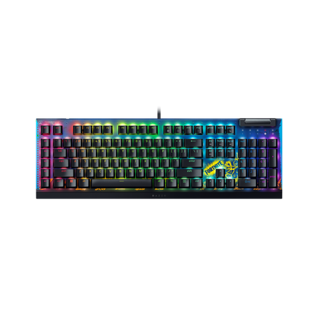 Razer - BlackWidow V4 X Full Size Wired Mechanical Green Clicky Switch Gaming Keyboard with Chroma RGB Backlighting - Fortnite Edition
