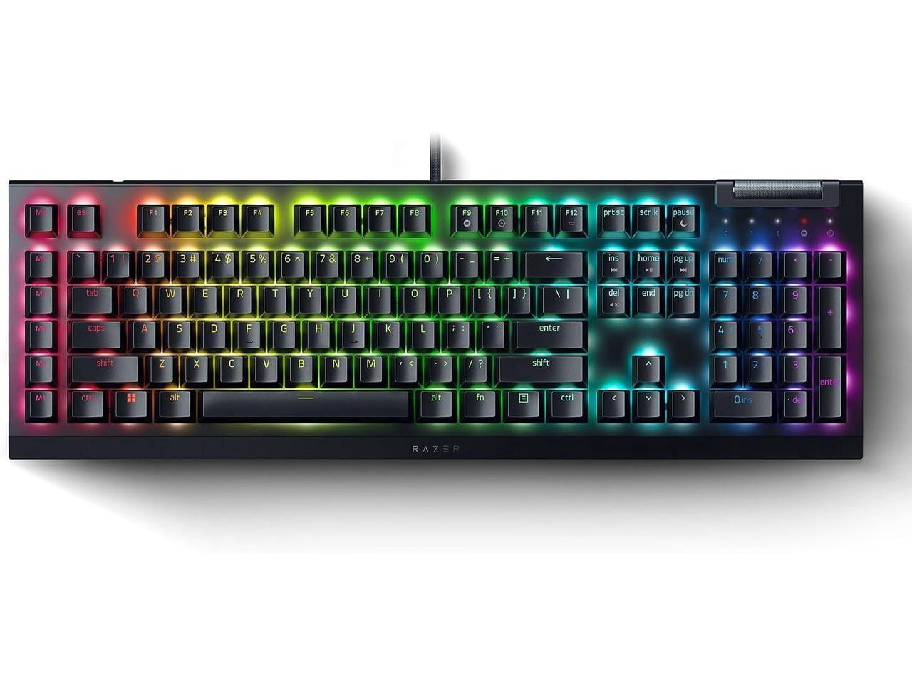 Razer BlackWidow V4 X Full Size Mechanical Gaming Keyboard Yellow Switches Linear and Silent