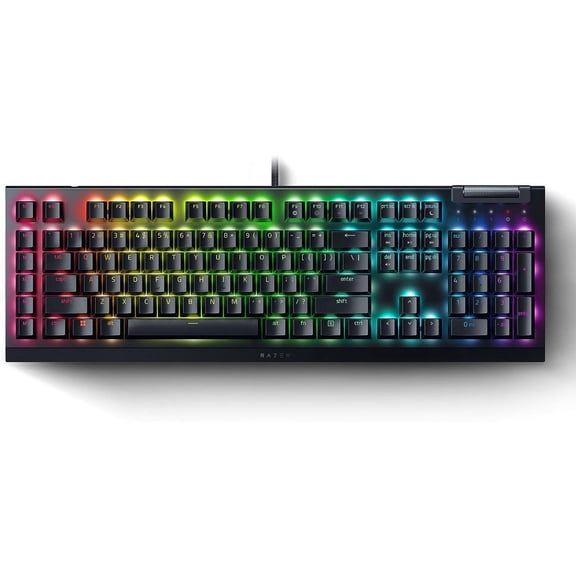 Razer BlackWidow V4 X Full Size Mechanical Gaming Keyboard Yellow Switches Linear and Silent