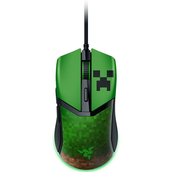 Razer Cobra Lightweight Wired Gaming Mouse with Razer Chroma RGB, Minecraft Edition