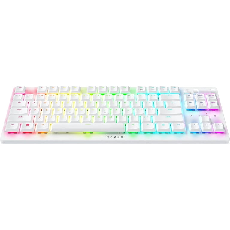 Razer deathstalker v2 pro tkl wireless optical switch gaming keyboard with  rgb lighting, white - komponentko