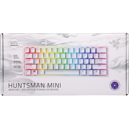 Razer - Huntsman Mini 60% Wired Optical Clicky Switch Gaming Keyboard with Chroma RGB Backlighting - Mercury