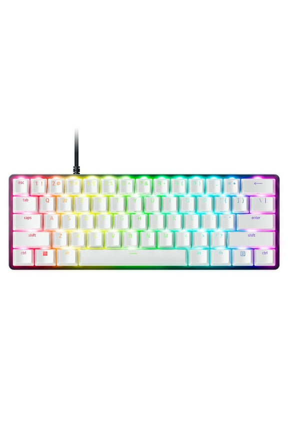 Huntsman Mini Special Edition, 60% Form Factor, Linear Optical PC Gaming Keyboard, Black/White