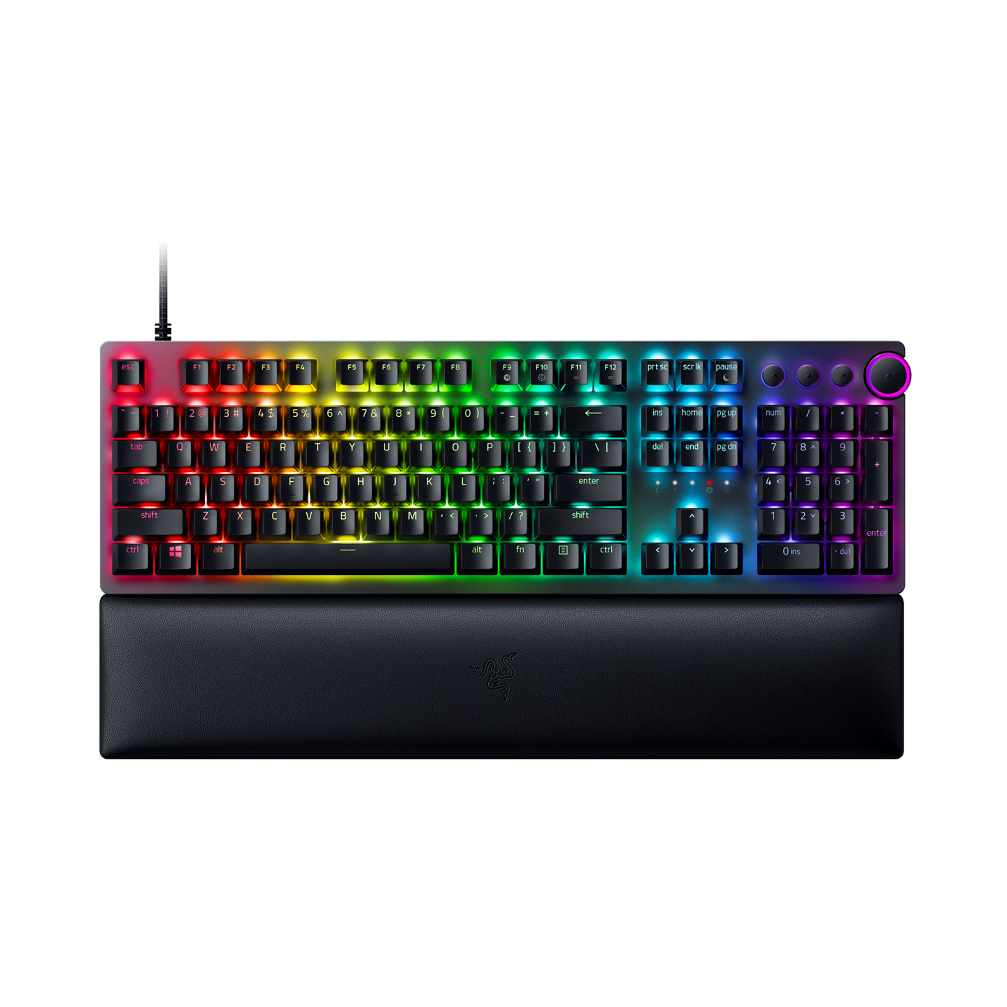 Razer Huntsman V2 Wired Chroma PC, Keyboard for RGB, Black Switch Optical Clicky Rest, Gaming Wrist