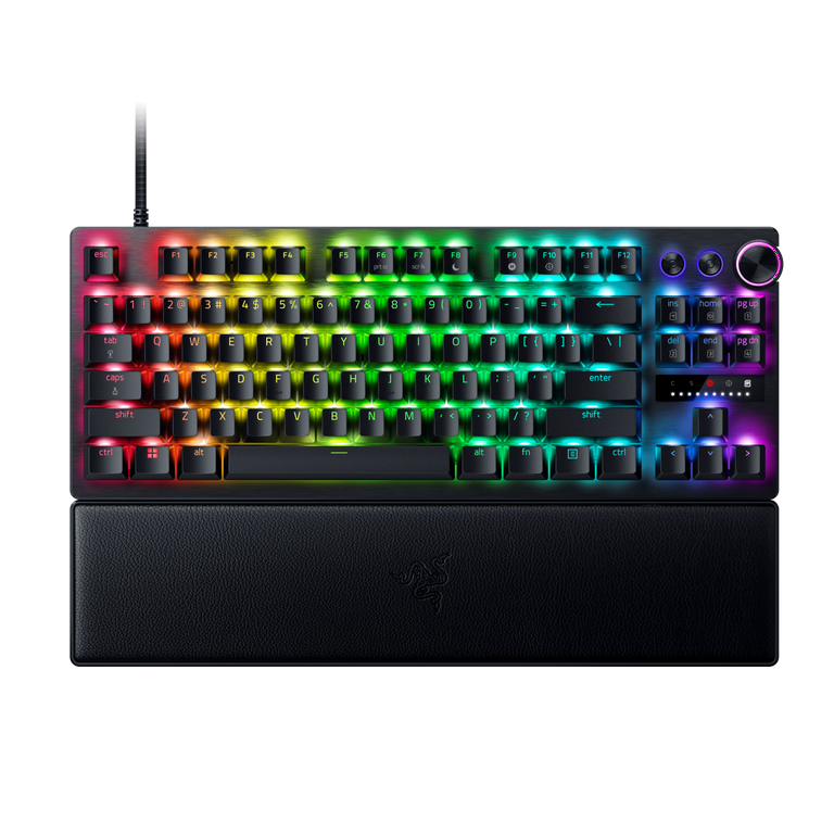 Razer Huntsman V3 Pro TKL Tenkeyless Analog Optical Esports Keyboard, RGB  Chroma, Wrist Rest, Black 