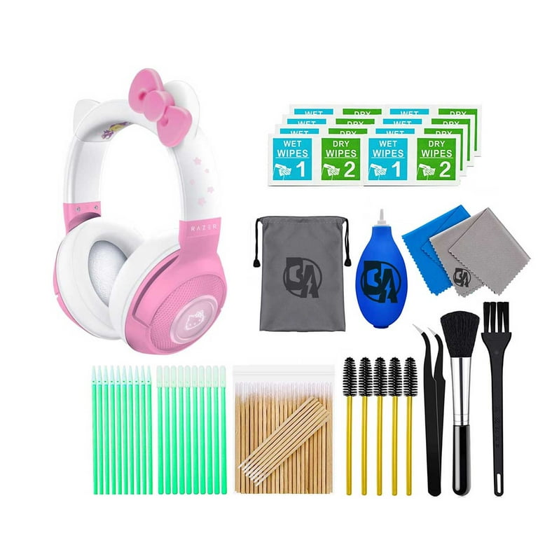 Razer Kraken Hello Kitty Edition Wireless Headset Pink With Cleaning Kit  Bolt Axtion Bundle Like New