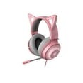 thumbnail image 1 of Razer Kraken Kitty RGB USB Gaming Headset: THX 7.1 Spatial Surround Sound - Chroma RGB Lighting - Retractable Active Noise Cancelling Mic - Lightweight Aluminum Frame - For PC - Quartz Pink, 1 of 6