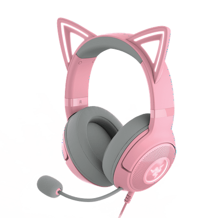 Razer - Kraken Kitty V2 Wired Gaming Headset with Chroma RGB Lighting - Quartz