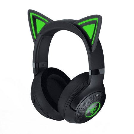 Razer - Kraken Kitty V2 Bluetooth Wireless Over-the-Ear Gaming Headset for PC, Mac, Playstation, Nintendo Switch, Steam Deck - Black
