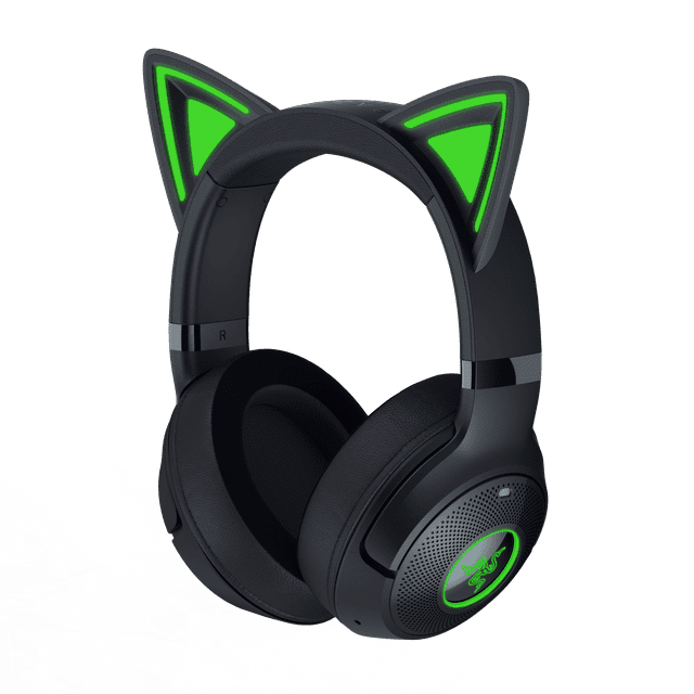 Razer Kraken Kitty V2 Wireless Bluetooth Headset for PC with RBG Kitty Ears, Black