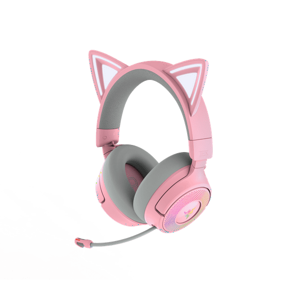 Razer Kraken Kitty V3 Pro Wireless RGB Kitty Headset for Gaming and Streaming, Quartz