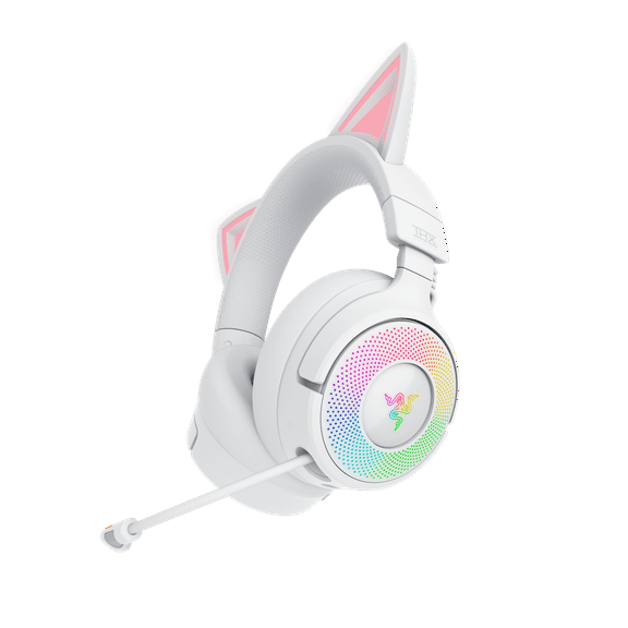 Razer Kraken Kitty V3 Pro Wireless RGB Kitty Headset for Gaming and Streaming, White