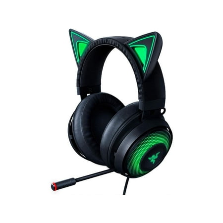 Razer - Kraken Kitty Wired THX Spatial Audio Gaming Headset for PC with Chroma RGB Lighting - Black
