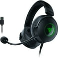 thumbnail image 1 of Razer Kraken V3 HyperSense Wired USB Gaming Headset w/Haptic Technology: Triforce Titanium 50mm Drivers - THX Spatial Audio - Hybrid Fabric & Leatherette Memory Foam Cushions - Detachable Mic, 1 of 6