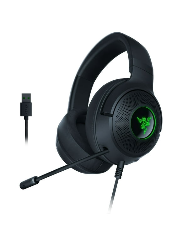 Razer Kraken V3 X Wired USB Type A Gaming Headset for PC, PS5, PS4 , Chroma RGB, Black, 0.62 lb